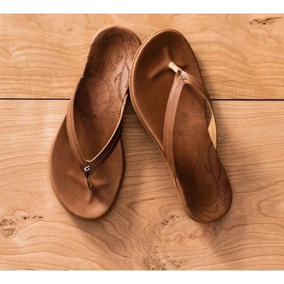 OluKai Shoes - OLUKAI Women's Honu Sandals, TAN Size 7 women’s